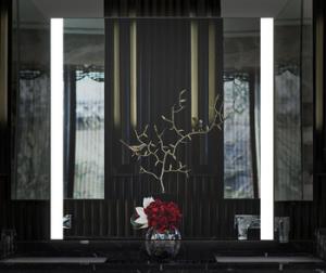 China LED Illuminated Bathroom Mirror For Bath Wall Touch Sensor Stepless on sale