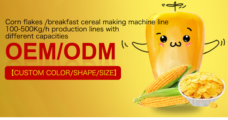 35kw Multi-function Breakfast Cereal Corn Flakes Puff Snack Food Production Line Extruder
