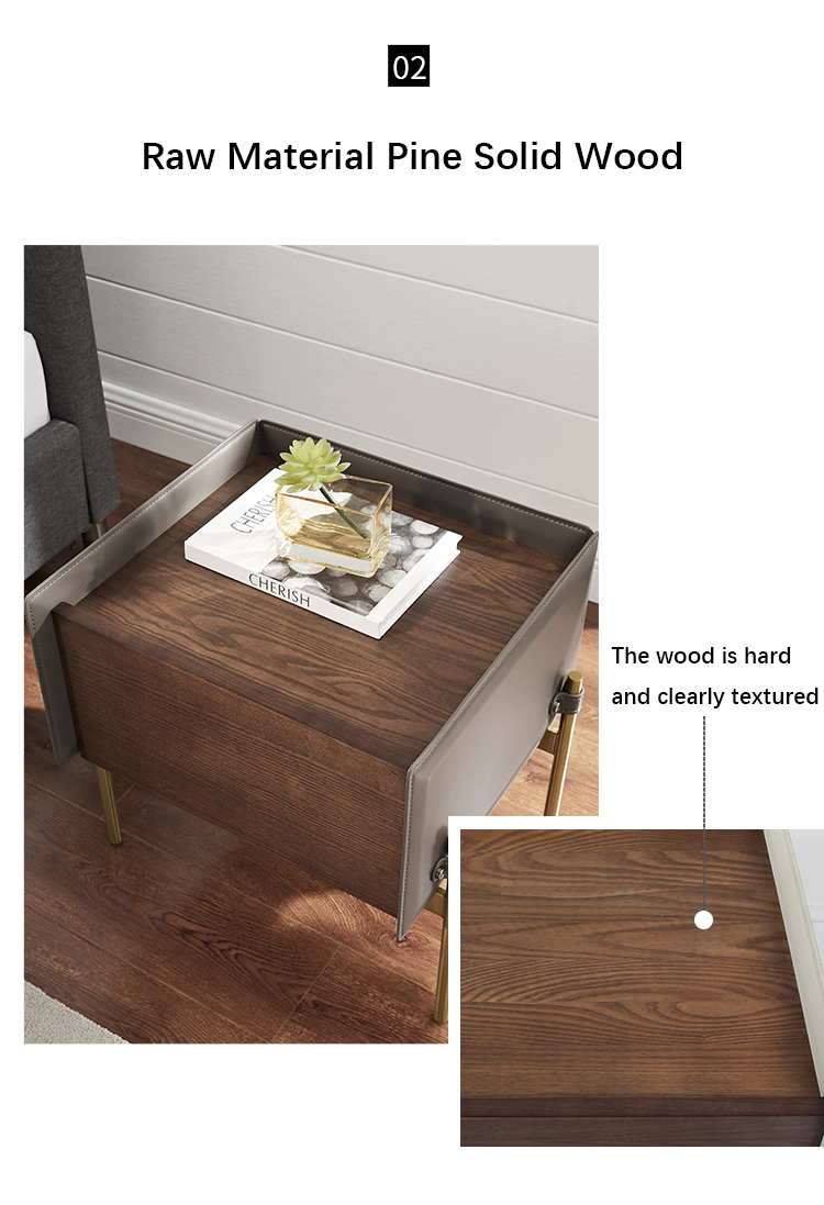 Solid Steel High Leg Nightstand Simple and Modern Storage Cabinet for Mini Bedroom