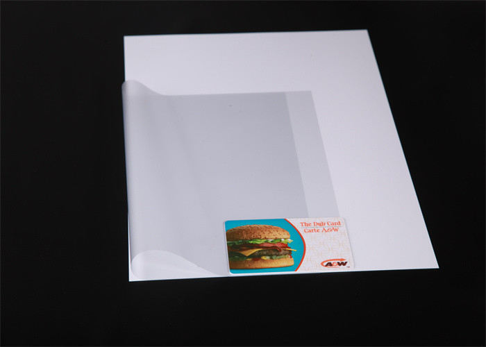 China Transparent PVC Coated Overlay Film For Plastic Cards Lamination on sale