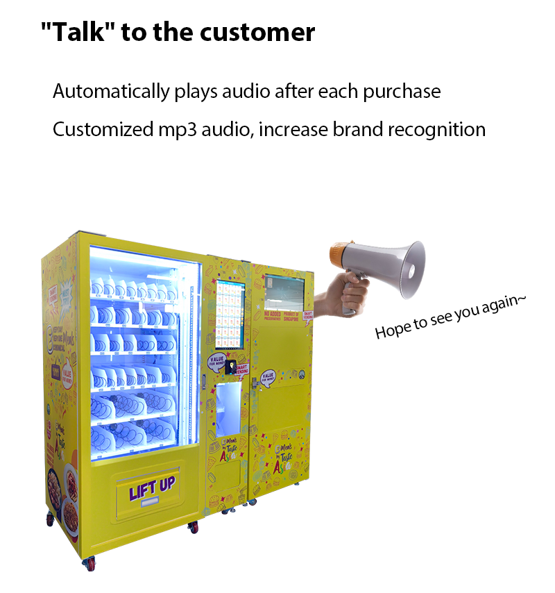 24/7 Fresh Hot Bento Machine with Microwave for Ready Meals Prep Food Vending Machine