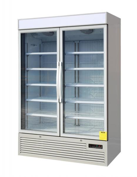Cheap Commercial Reach In Freezer Double Glass Door With Secop Compressor for Ice Cream Display for sale