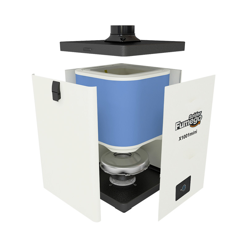 65mm Inlet Desktop Fume Extractor , Benchtop Solder Smoke Absorber 150W Smaller Size
