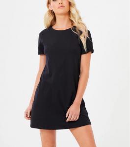 Quality Wholesale crew neck slim fit short sleeve simple blank t-shirt dress wholesale