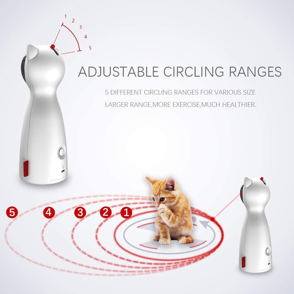 Anti Collision Adjustable Angle Automatic Laser Cat Toy