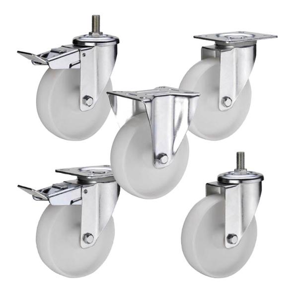 Wearable 5 Inch 330lbs Loading Nylon Casters Medium Duty