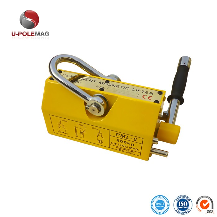 600KG Heavy Duty Crane Hoist Lifting Magnet 3.5 Times Safety Factor for Heavy Lifting