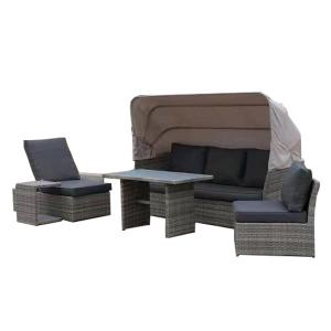 Quality Luxurious Design 650mm Breadth Rattan Wicker Sofas With 100mm Cushion wholesale