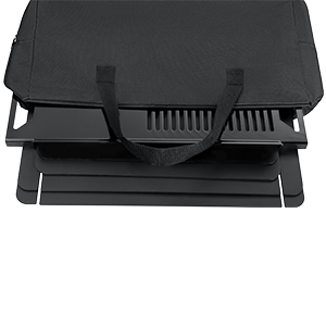 18" 20" Outdoor Wood Burning with Grill Pan 2 in 1 Metal Portable Firepit with BBQ Tray Foldable Log Stove Fireplace