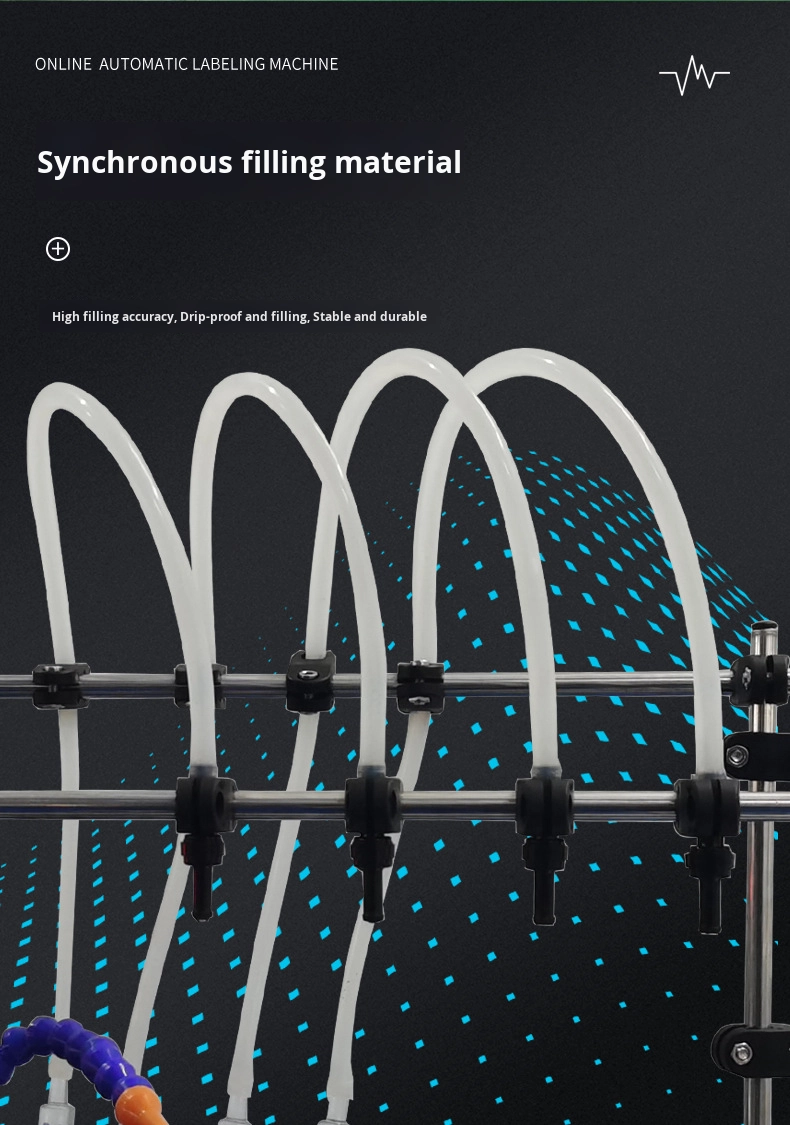 Custom Factory Price Four-head Magnetic Pump Liquid Filling Machine for Juice Drink Milk Small Filling