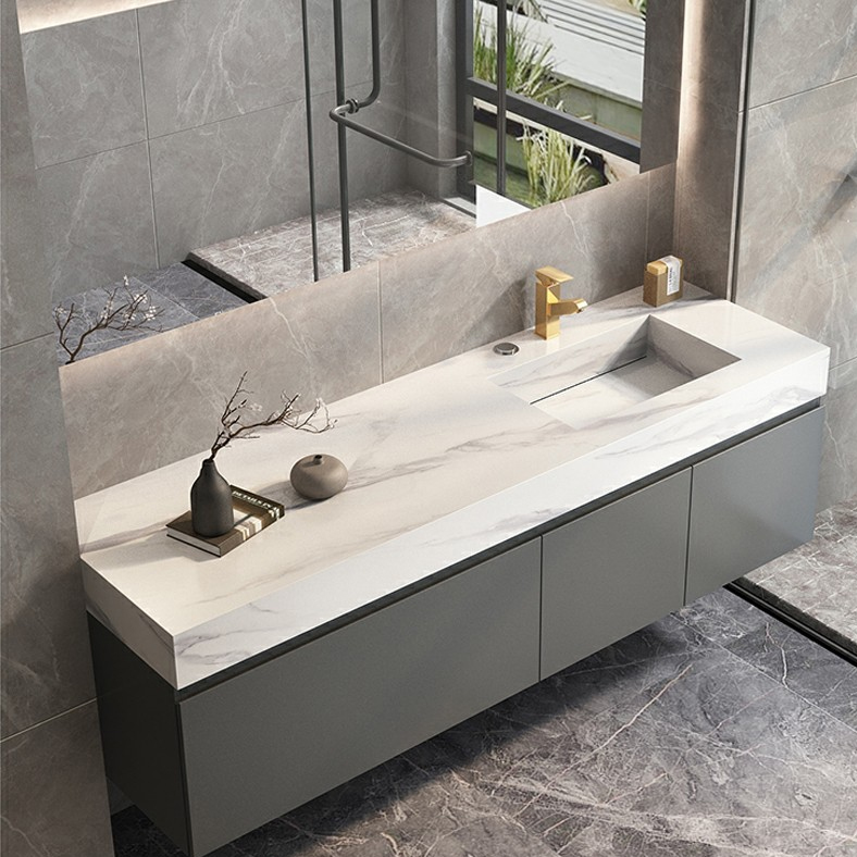 Solid Wood Double Sink Bathroom Vanity with Best Style Ceramic Top Cabinet Basin
