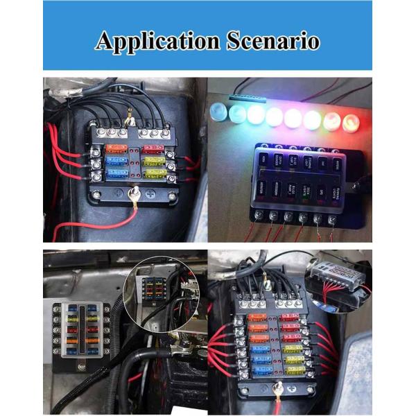 12V 32V DC Marine Boat Waterproof Battery Car Audio ANL MIDI MEGA Fuse Box Block Holder