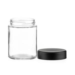 Airtight Glass Concentrate Jars Round 4 Oz Straight Sided Jar