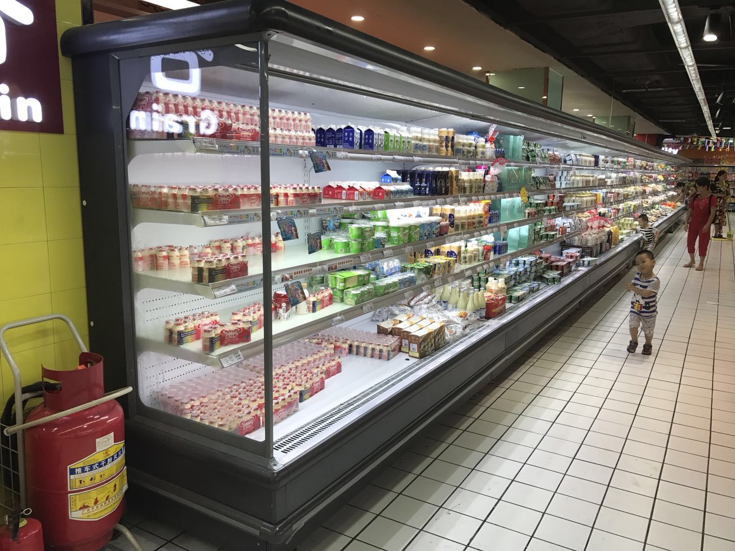 10M Dairy Showcase Drinks Display Refrigerator Multideck Open Chiller