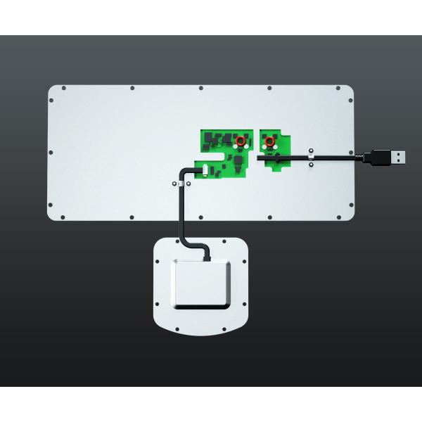 IP65 Silicone Rubber Military Keyboard PS2 USB With 400DPI Touchpad