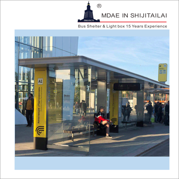 Mobile Charging W1500mm HDG Frame Digital Bus Shelters