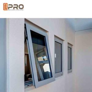 French Vertical Aluminium Double Glazed Awning Windows With Powder Coating