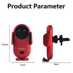 15W Qi Fast Car Mount Wireless Charger Gravity Auto Clamping