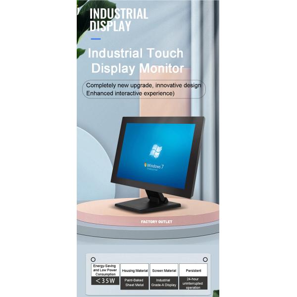 IP65 Matel Case Embedded Fanless Industrial Computer 12-36V DC HD-MI LCD Display HMI Capacitive Touch Screen