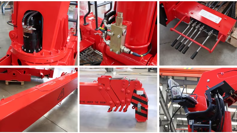 Straight arm truck mounted crane Telescopic boom truck crane Mobile crane truck