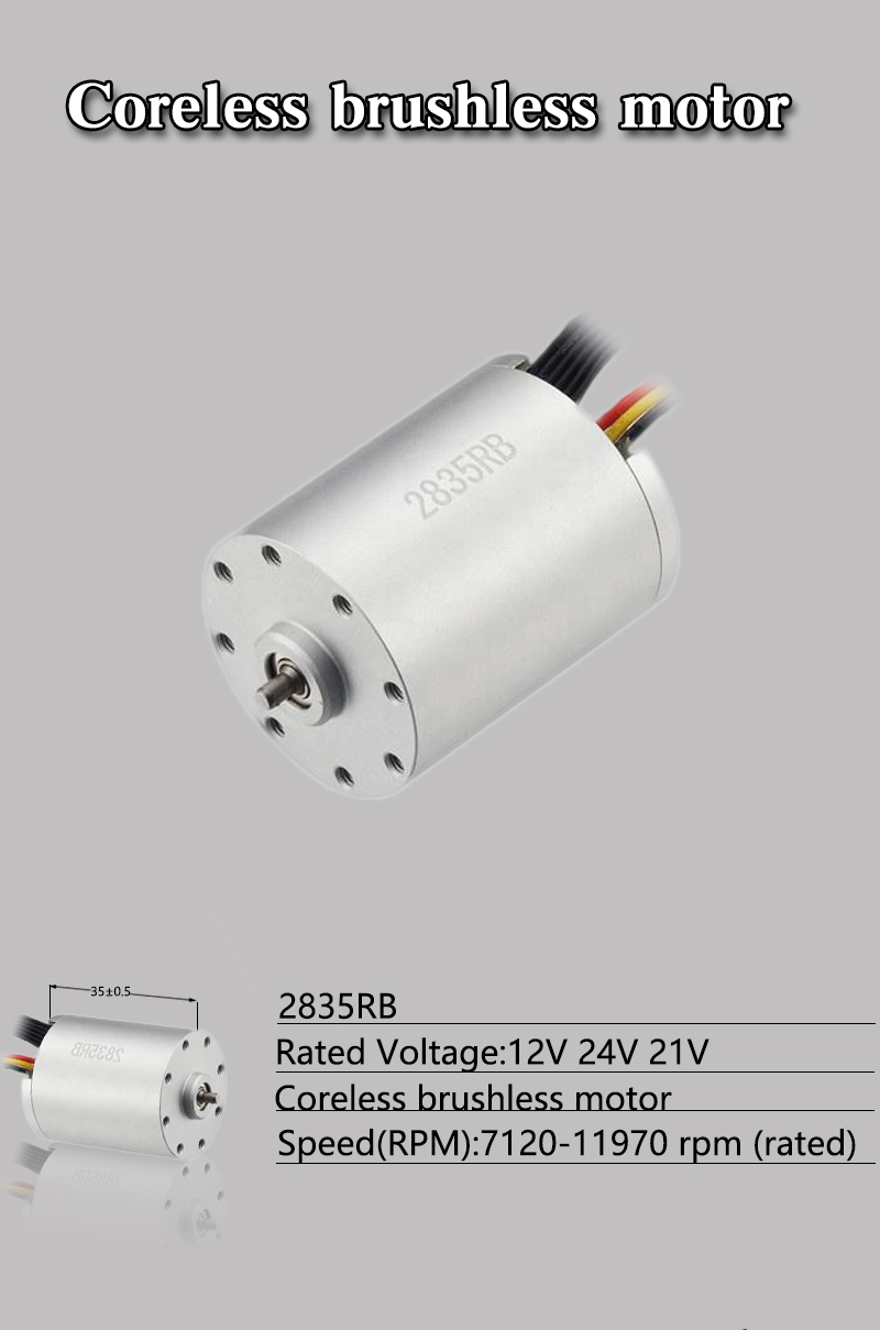 Faradyi The Most Attractive 2835RB Brushless Motor 12V 24V Dc Motor High Speed 9770RPM-13210RPM DC Coreless BLDC Motor IE 1 210g