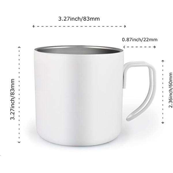 8 Oz Double Walled Insulated Cup / Stainless Steel Coffee Travel Mug With Lid