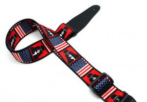 China Cute Adjustable Custom Hand Tooled Leather Guitar Straps For Kids on sale