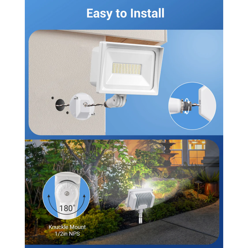 Ultra bright energy-saving LED flood light,,adjustable,Outdoor landscape courtyard garage safety lighting