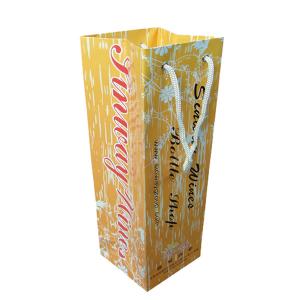 Quality Custom Personalised Wine Bottle Paper Bags Packaging With Design Printing wholesale