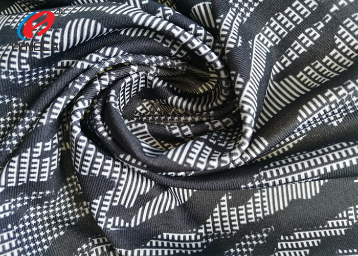 Printed Swimwear / Swimsuit Polyester Spandex Fabric , Man ' s Underwear Fabric