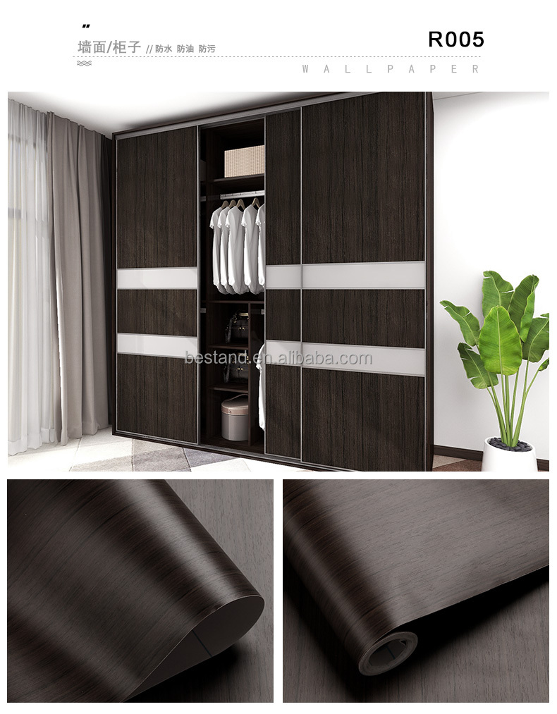 Wood Grain Vinyl Contact Paper for Thicken Wood Wallpaper Home Furniture Decor