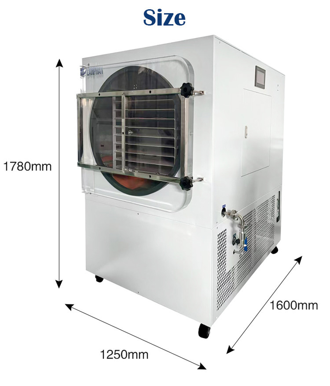5m2 18 Trays Vacuum Lyophilizer Freeze Dryer Small Commercial Freeze Drying Equipment
