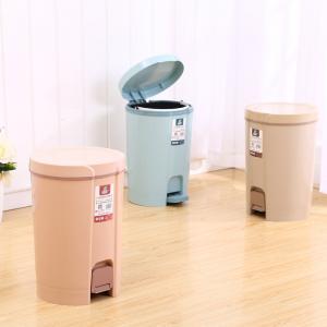 China new style of PP plastic round shap 10L flexible lifting loading pedal bin different colors on sale