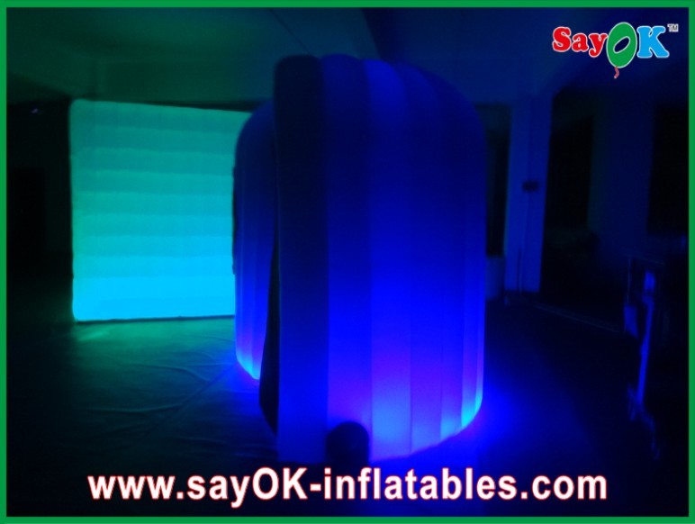 Inflatable Party Decorations Indoor Wedding Ceremony White DIY Photo Booth With Camera Logo
