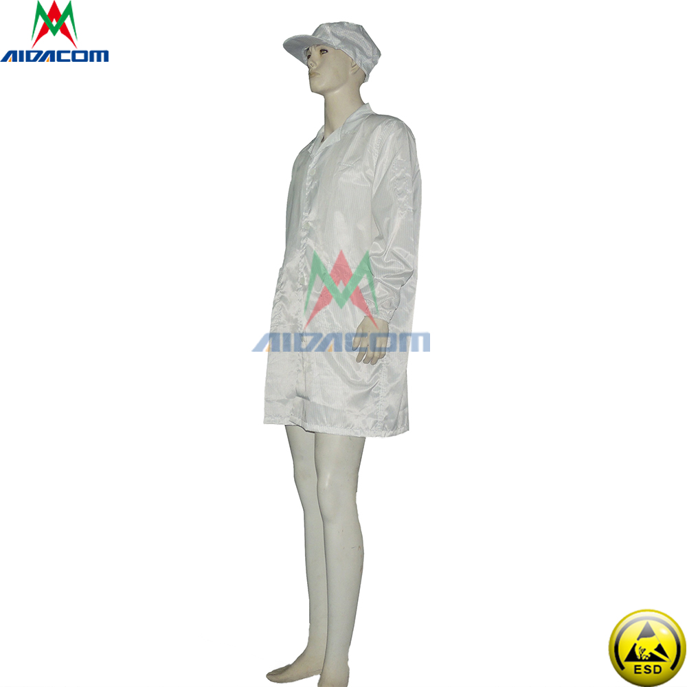 Stripe Grid ESD Cleanroom Garment Antistatic Cleanroom Smock Coverall Suit Clothing Clothes