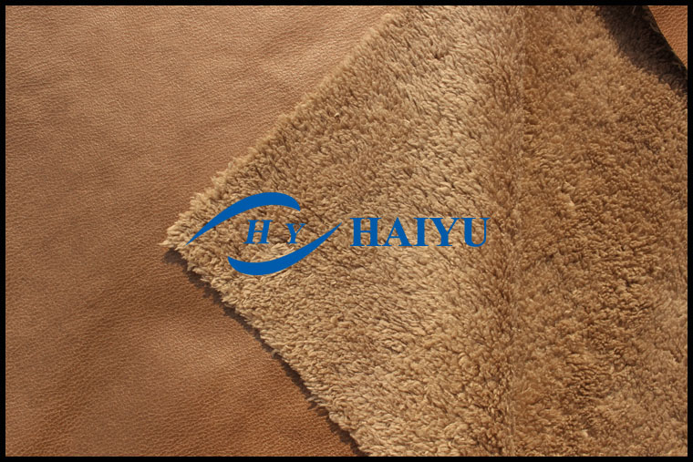 Commercial 100 Polyester Bonded Suede Fabric 350gsm~550gsm 300d/576f Yarn Count
