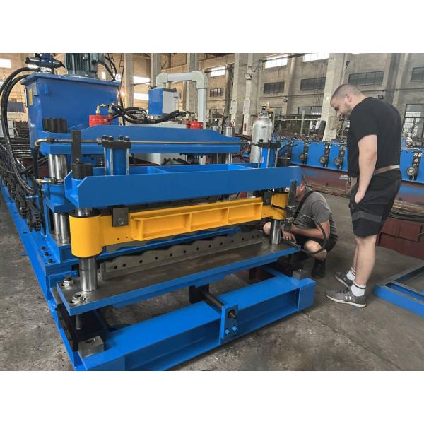 1220mm Width Galvanized Roof Metal Tile Making Machine Roof Tile Roll Forming Machine