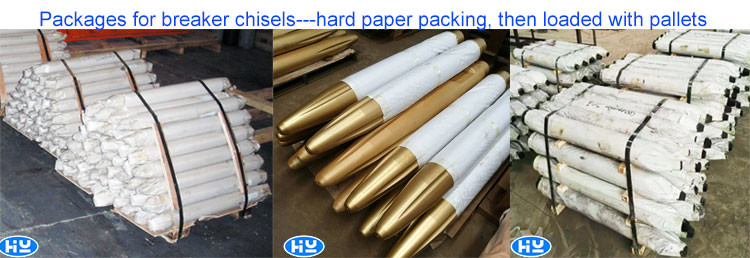 40CRMO 185mm Excavator Breaker Drill Rods 40-45t Hydraulic Rock Breaker Chisel