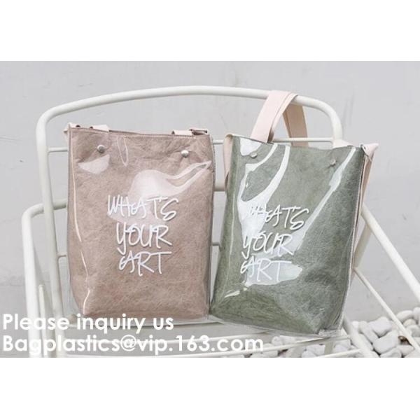 DuPont Paper Bags Shopping Bag,Custom LOGO Tyvek Washable Tearproof Paper Tote Shopping Bag, Bagease, Bagplastics, Pak