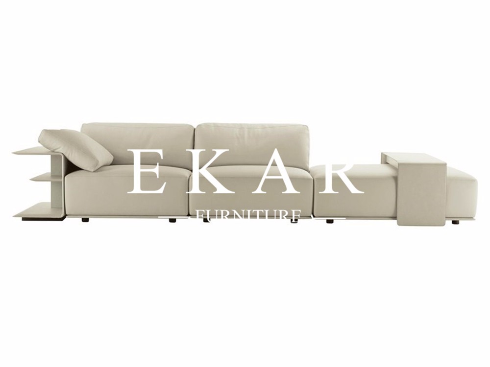 Italy Fashion Design Genuine Leather Corner Sofa Set