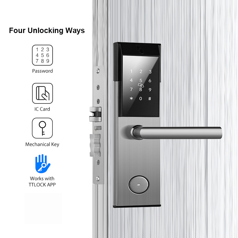 Wifi BLE TTlock APP Apartment Smart Door Lock With ANSI Standard Mortise Keypad
