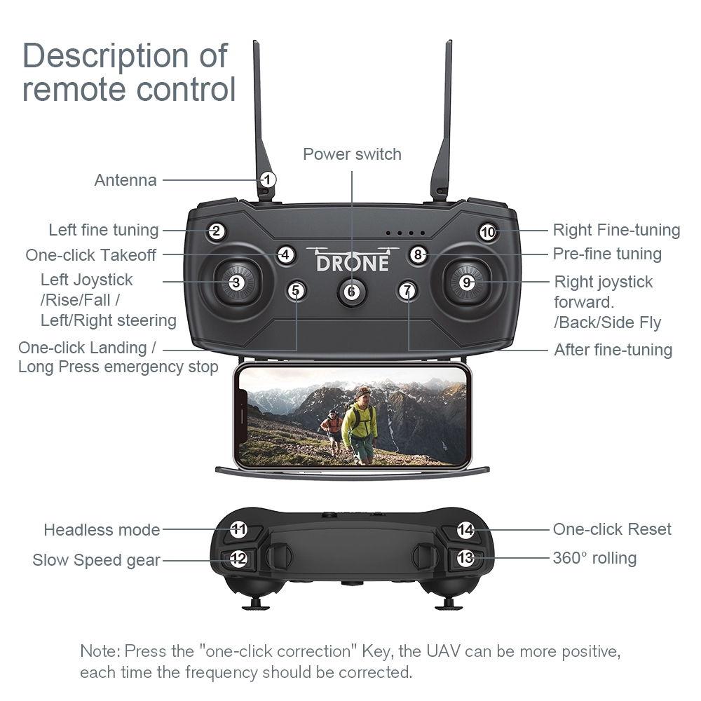 New style WiFi FPV Camera High Hold Mode Foldable Flight Time 18 Minutes 1080P Quadcopter RC Drone F69