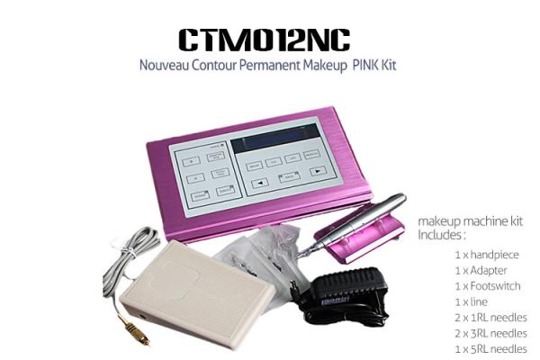 Professional Pink Digital Permanent Makeup Machine Kit For Eyebrow