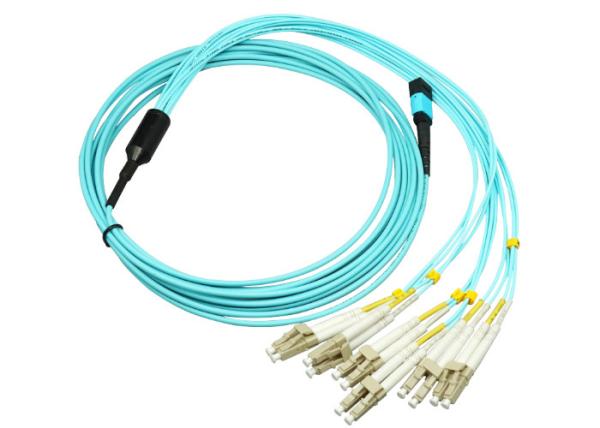 Cheap MPO-LC 12C OM4 Fiber Optic Bundle Fan Out Assemblies For Next Generation Transsimission for sale
