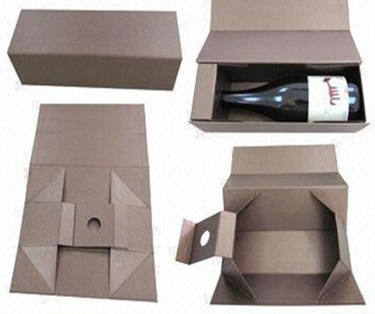 folding wine box luxury wine packaging foldable box custom folding paper wine box