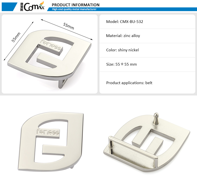 Hanging-plating Zinc Alloy Belt Buckle for Custom Men's Silver Belt Personalization