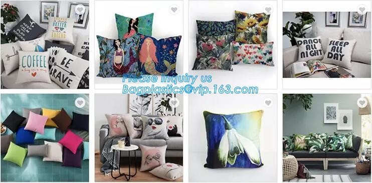 Cushion cover decorative Sequin pillow,Mermaid reversible sequin pillow cover,Digital Print blank DIY Plain White cushio