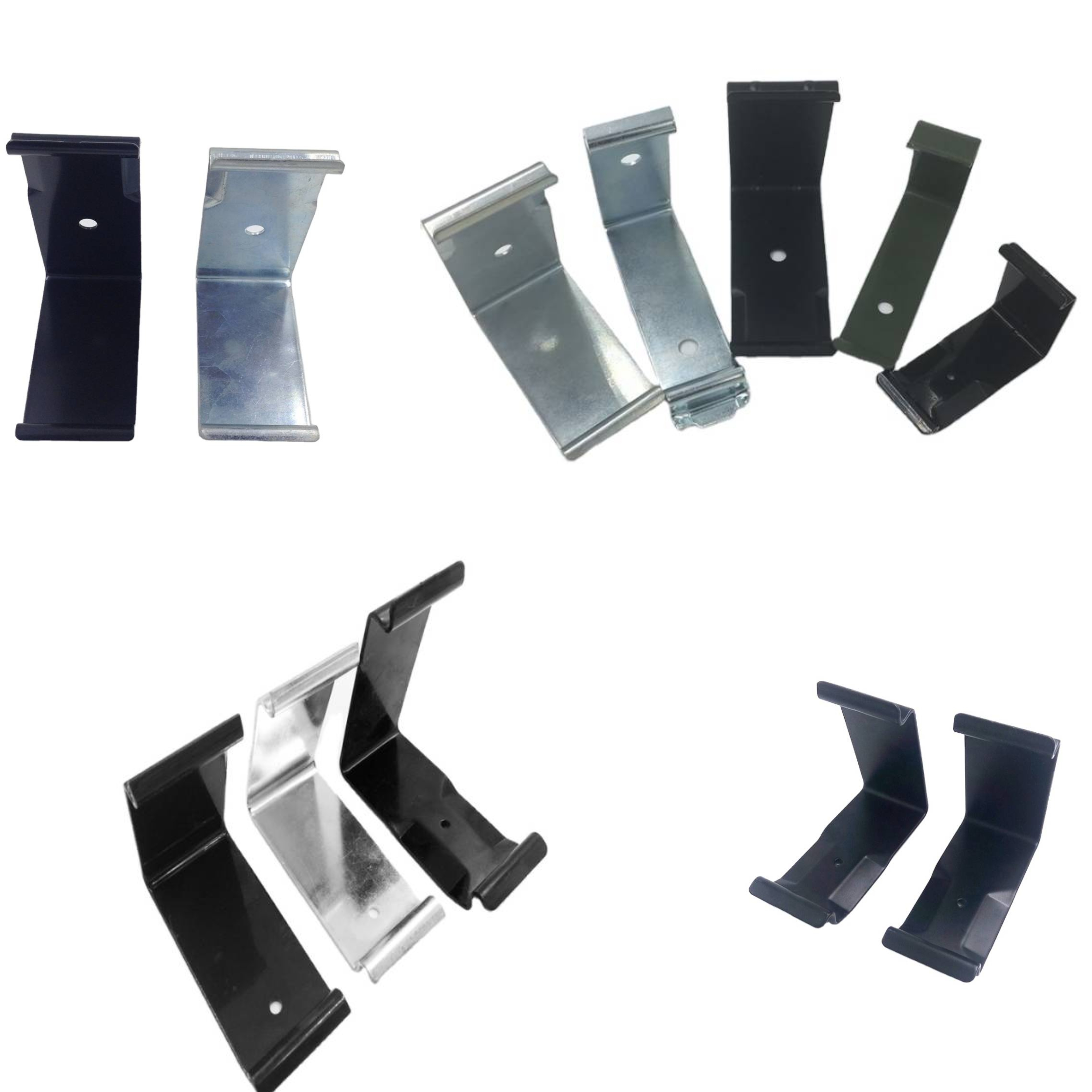 C058 C057 Galvanized Carbon Steel Sheet Metal Spring Clips E Coating For Shipping Crate