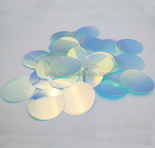PET RPET Single Hole Holographic Sequin Sequins Decor Glitter Lightweight Flat Walking Shoes White Colour Shoes Nail Shoes