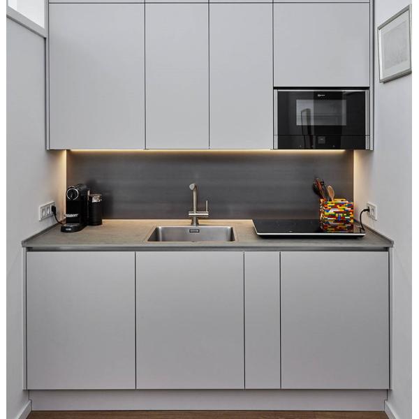 Modern Style Matt Finish Melamine Kitchen Cabinet For Apartment